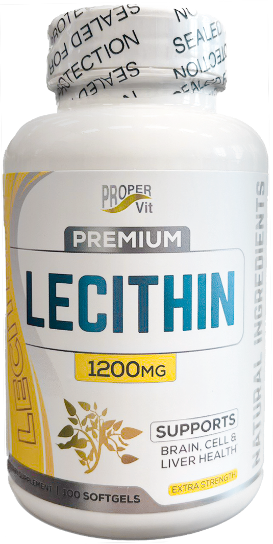 Лецитин Premium Lecithin 1200мг Proper Vit, 90 гелькапс. - фото 1 - id-p222636793