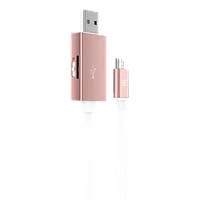 Кабель с карт-ридером Rock Space Micro USB OTG Розовое золото