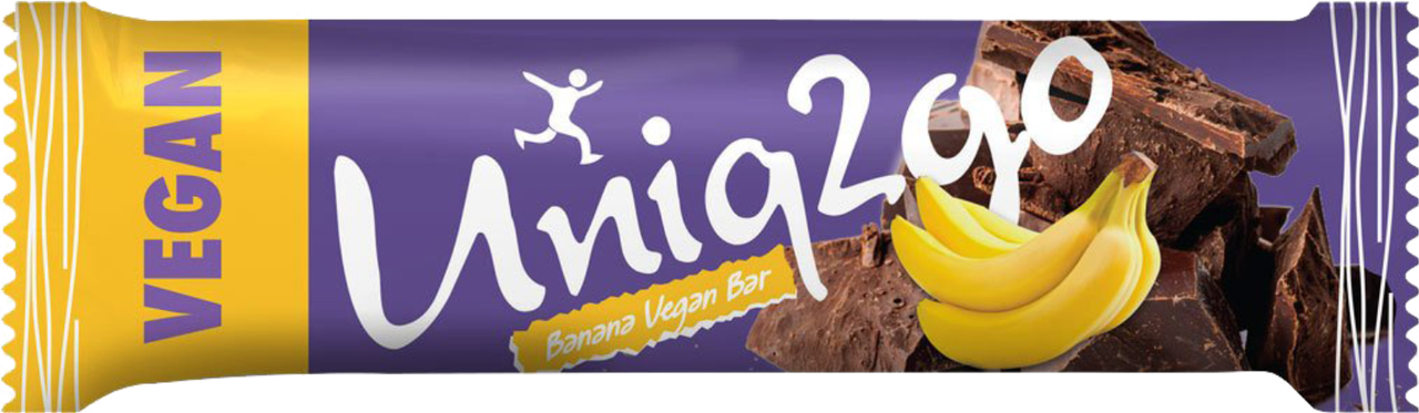 Батончик Uniq2go Vegan bar, 38 г, банан - фото 1 - id-p222636835