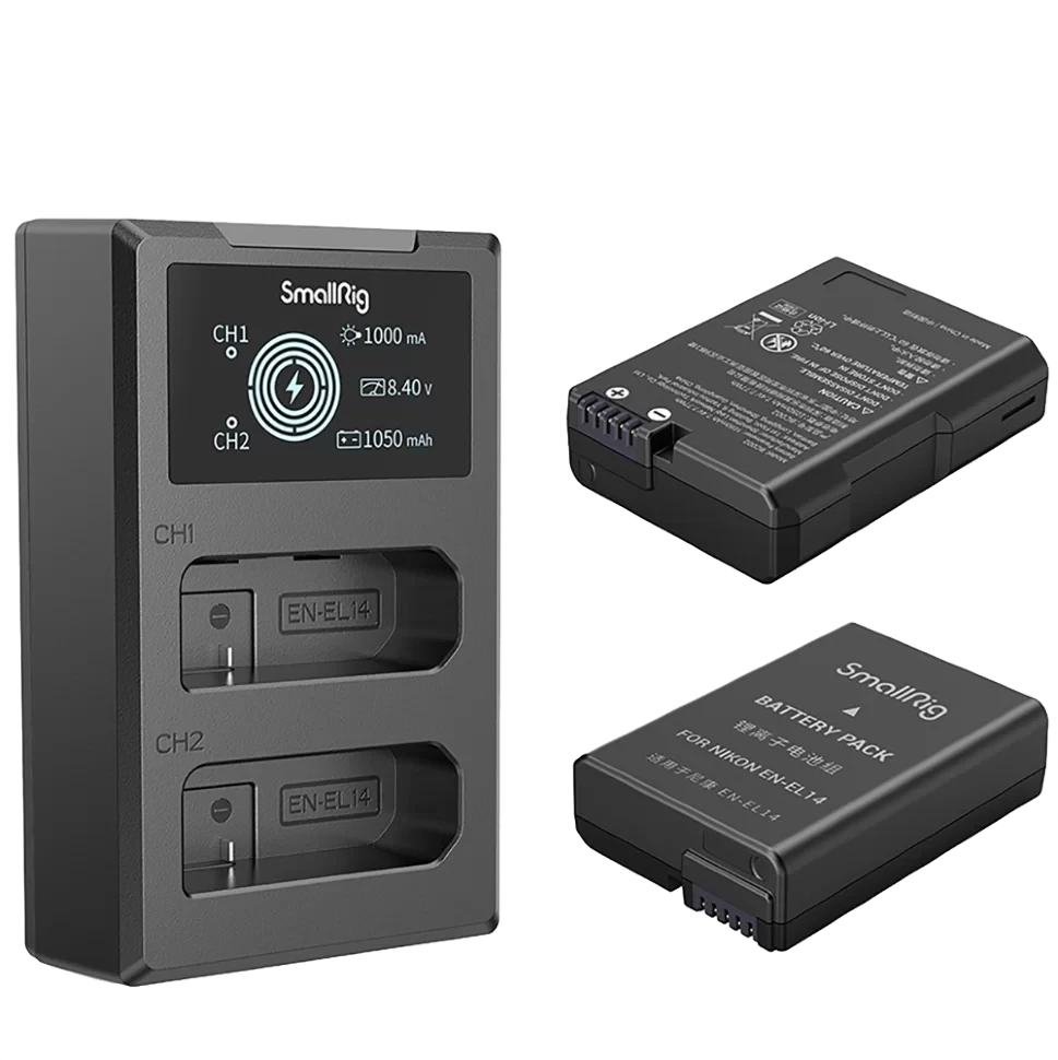 2 аккумулятора EN-EL14 + зарядное устройство SmallRig 3819 - фото 1 - id-p226743587