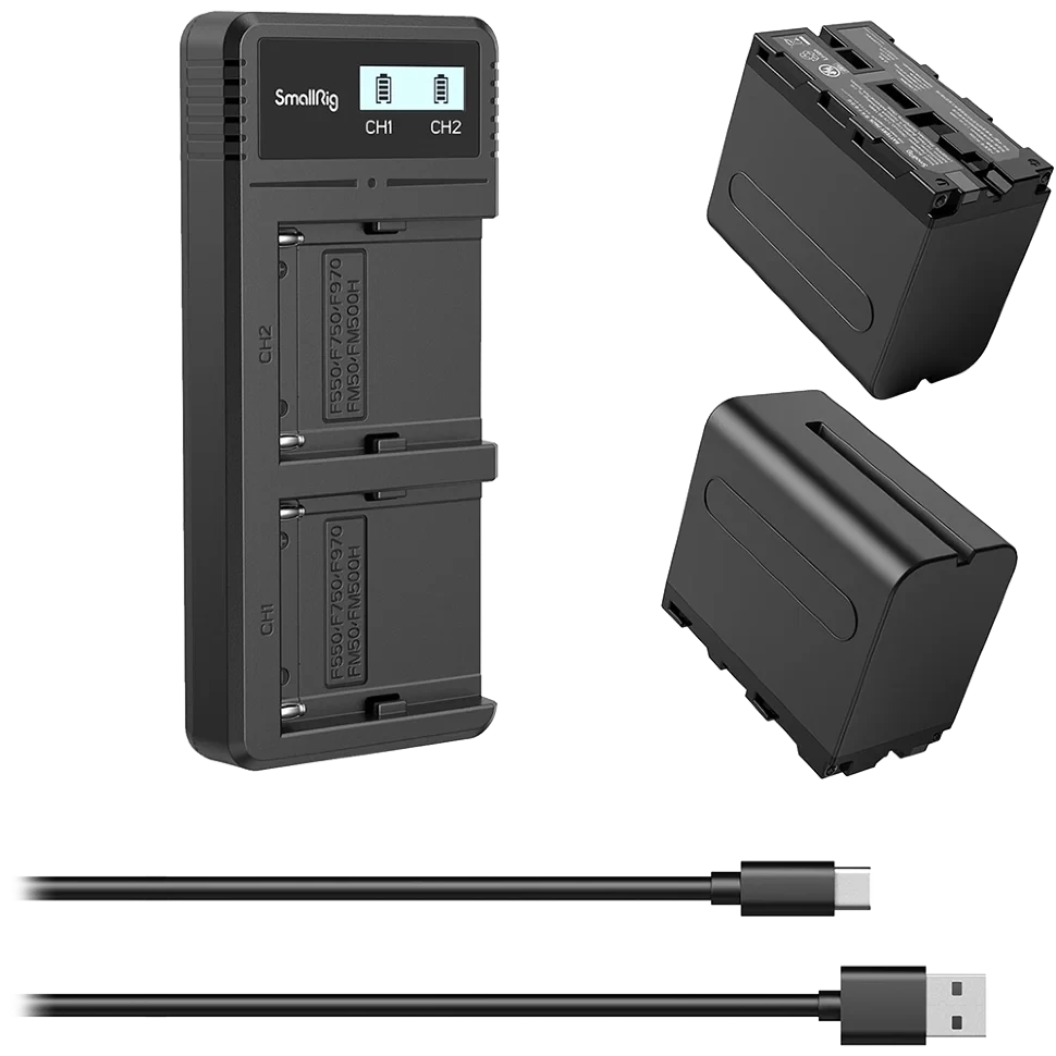 2 аккумулятора NP-F970 + зарядное устройство SmallRig 3823 - фото 1 - id-p226743590