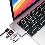 Хаб Satechi Type-C Pass-through USB HUB для Macbook 12" Серебро, фото 3