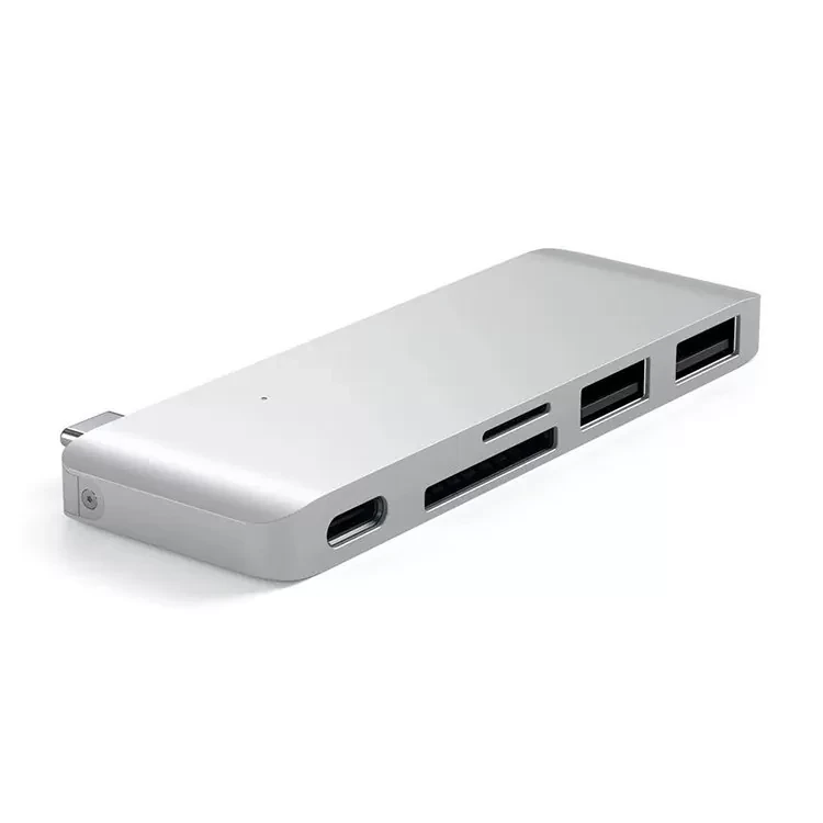 Хаб Satechi Type-C Pass-through USB HUB для Macbook 12" Серебро - фото 4 - id-p226741183