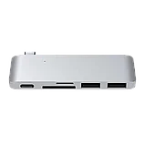 Хаб Satechi Type-C Pass-through USB HUB для Macbook 12" Серебро, фото 5