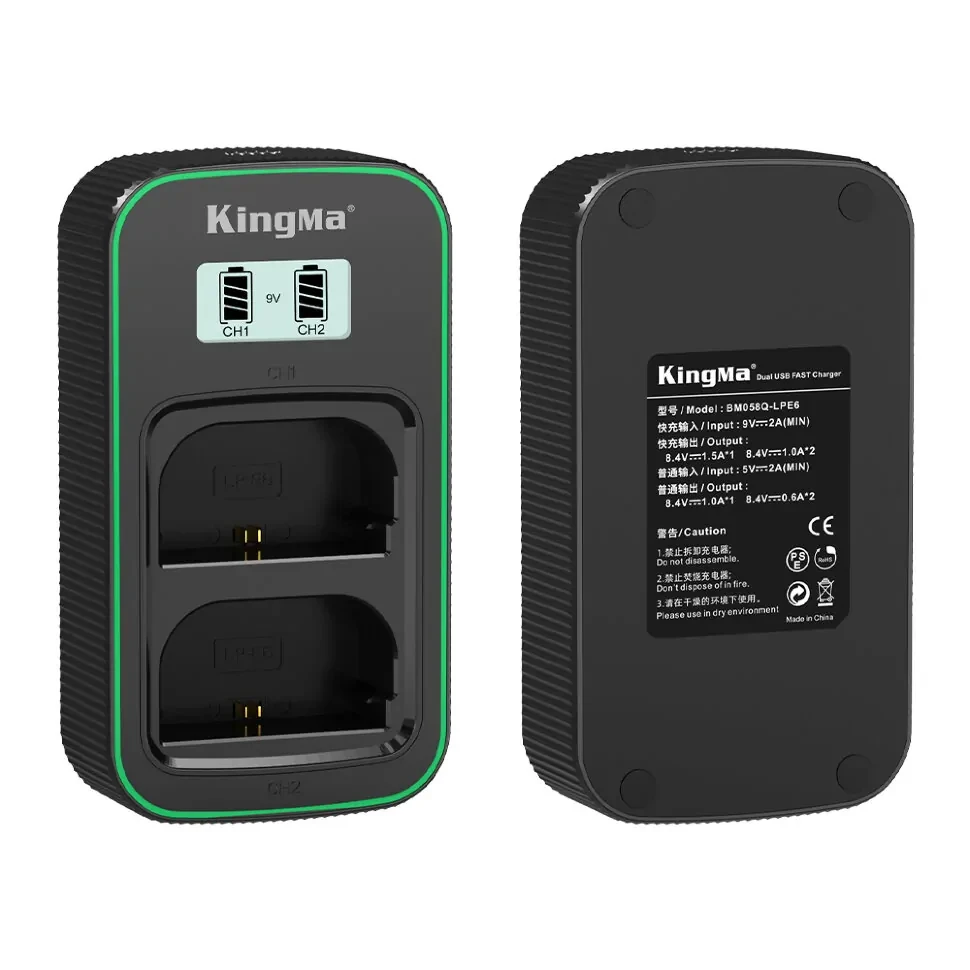 Зарядное устройство Kingma PD3.0 Dual Battery Charger для LP-E6/LP-E6N/LP-E6NH - фото 3 - id-p226743698