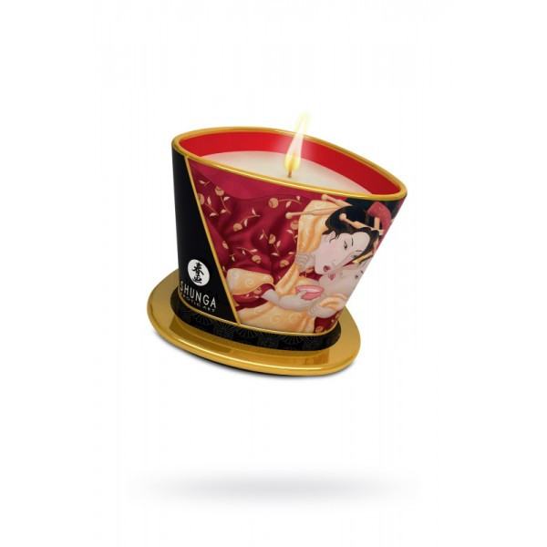 Массажное аромамасло в виде свечи Shunga «Романтика.Шампанское и клубника» (Romance), 170 мл - фото 7 - id-p227323929