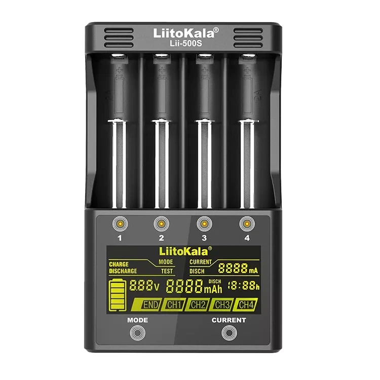 Зарядное устройство LiitoKala Lii-500S LCD Чёрное - фото 4 - id-p226741436