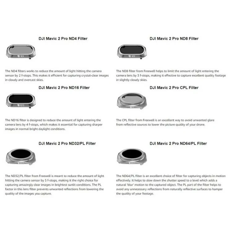 Комплект светофильтров Freewell Essential Kit для DJI Mavic 2 Pro - фото 10 - id-p226743874
