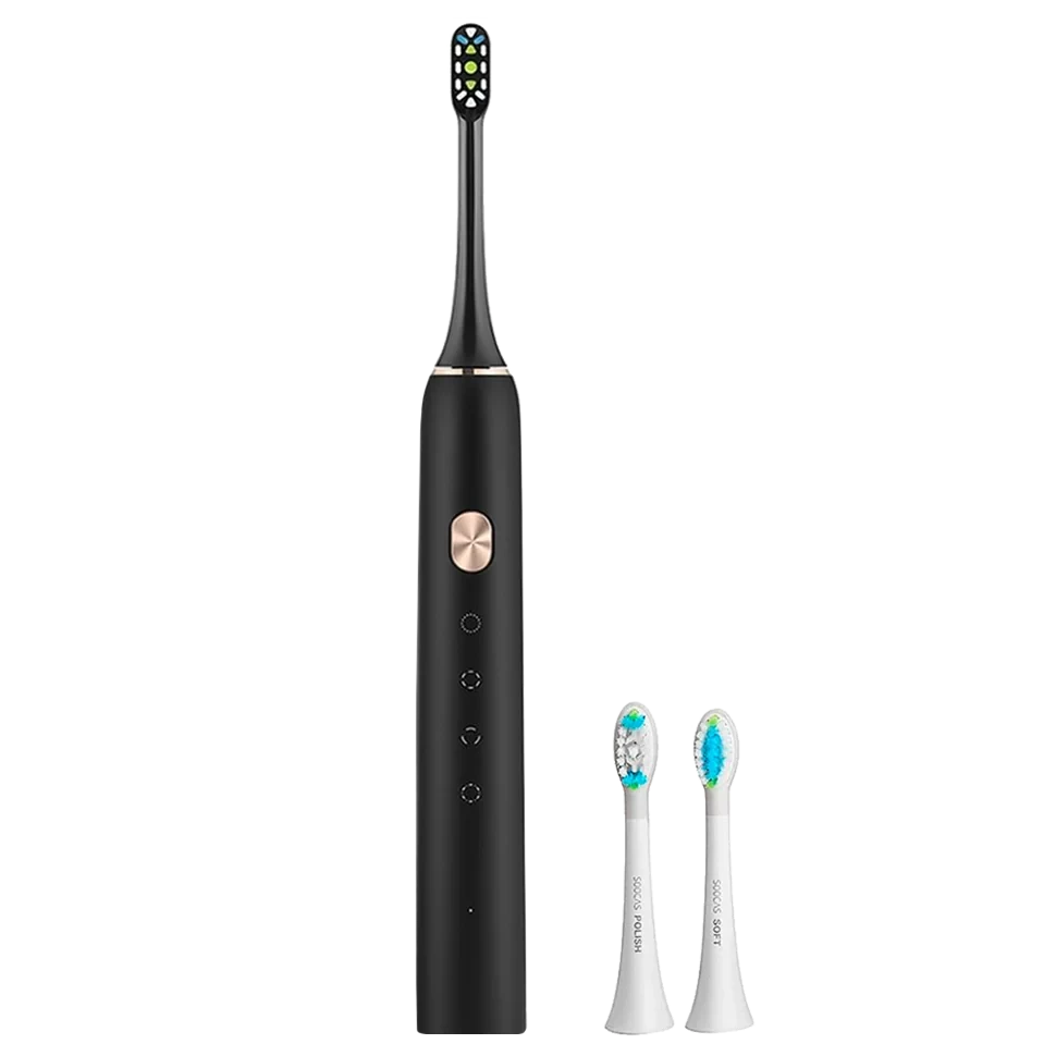 Электрическая зубная щетка Soocas Weeks X3U (в комплекте 2 доп. насадки) Чёрная - фото 1 - id-p226738596