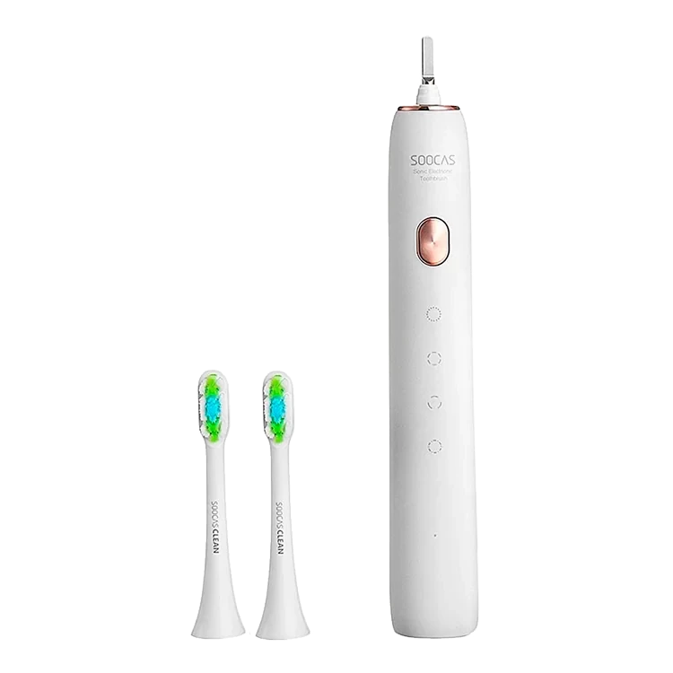 Электрическая зубная щетка Soocas Weeks X3U NEW2 (2 насадки +1 щеточка для лица) Розовая - фото 10 - id-p226738620