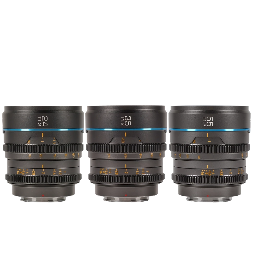 Комплект объективов Sirui Nightwalker 24/35/55mm T1.2 S35 X-mount Серый - фото 1 - id-p226744916