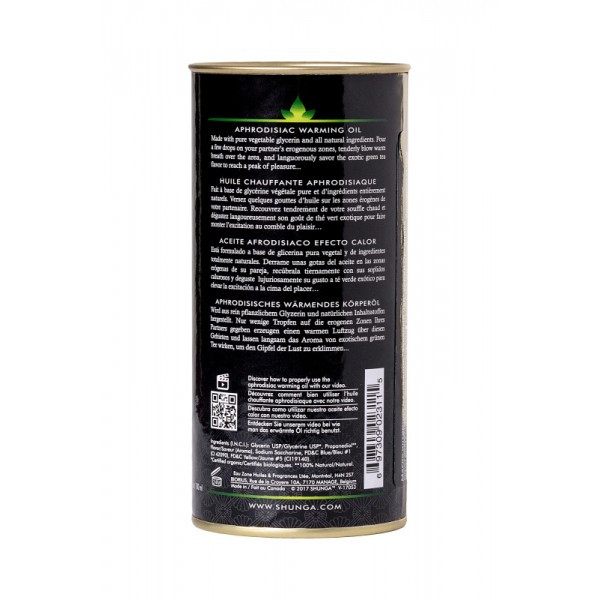 Масло массажное для тела Shunga «Экзотический зеленый чай» (Exotic Green Tea), разогревающее, 100мл. - фото 7 - id-p227324043