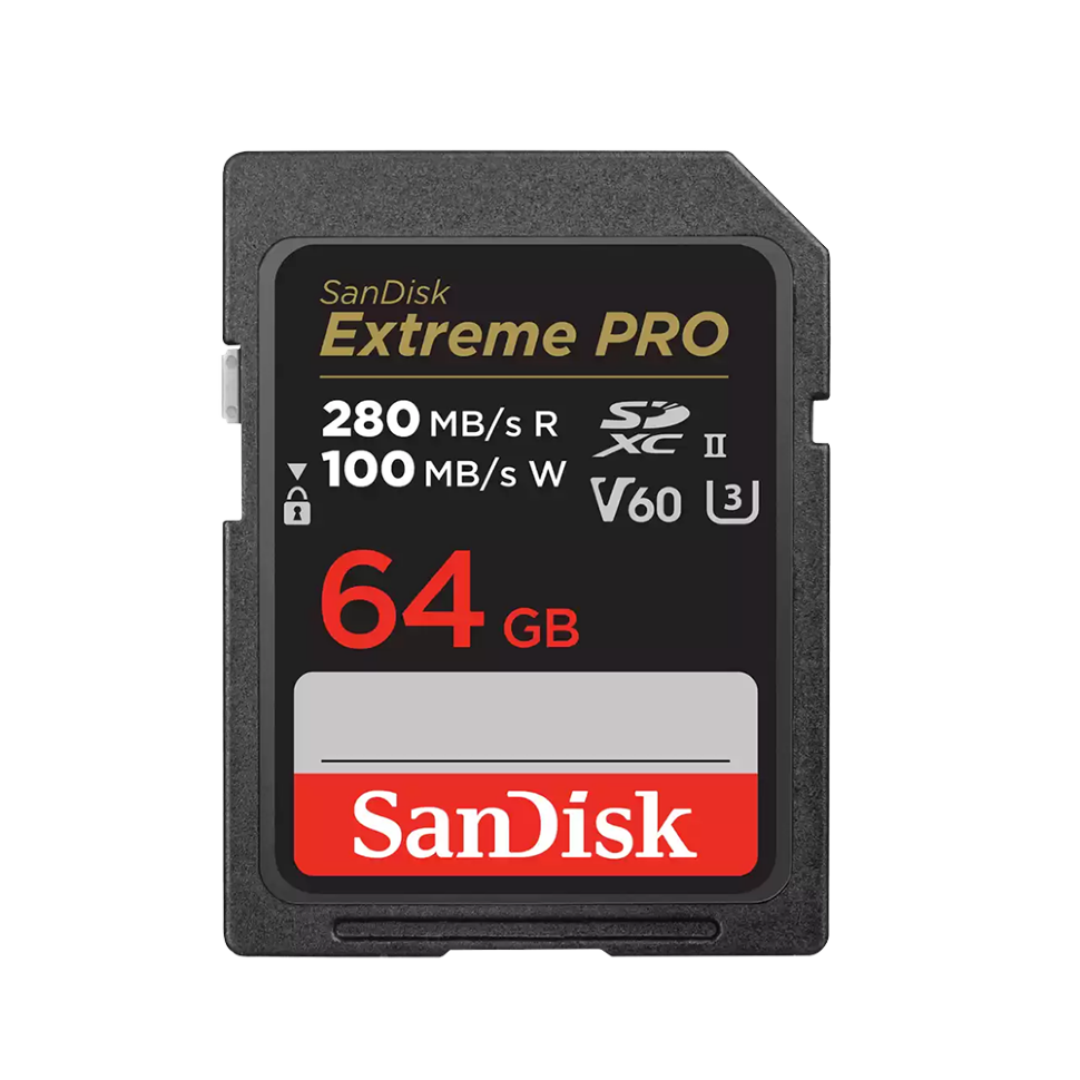 Карта памяти SanDisk Extreme PRO 64Gb SDXC UHS-II V60 - фото 1 - id-p226761485