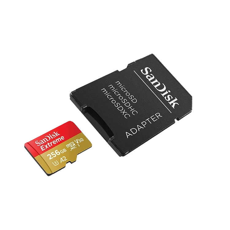 Карта памяти Sandisk Extreme Plus microSDXC A2 C10 V30 UHS-I U3 256GB + SD Adapter + Rescue Pro Deluxe - фото 2 - id-p226761525