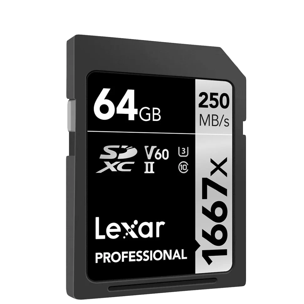 Карта памяти Lexar SDXC 64Gb V60 UHS-I U3 - фото 1 - id-p226761531