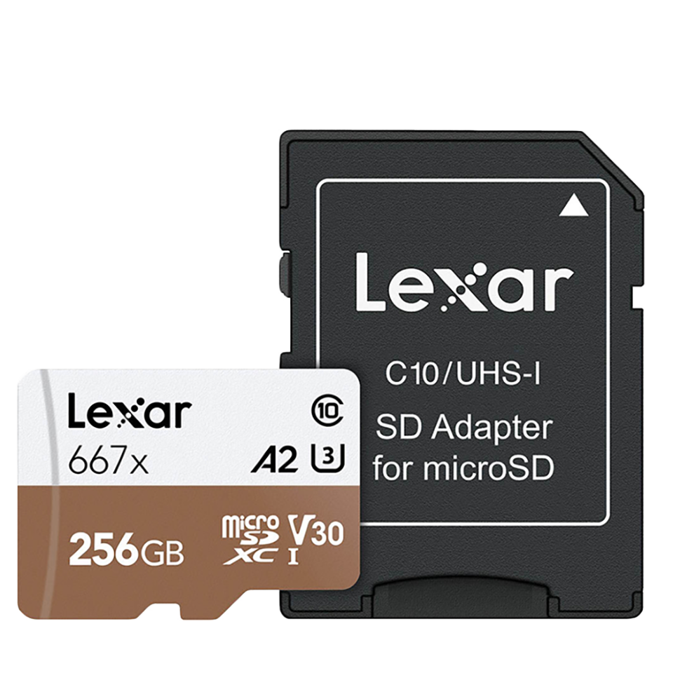 Карта памяти Lexar microSDXC 256Gb A2 V30 UHS-I U3 + SD Adapter - фото 1 - id-p226761532