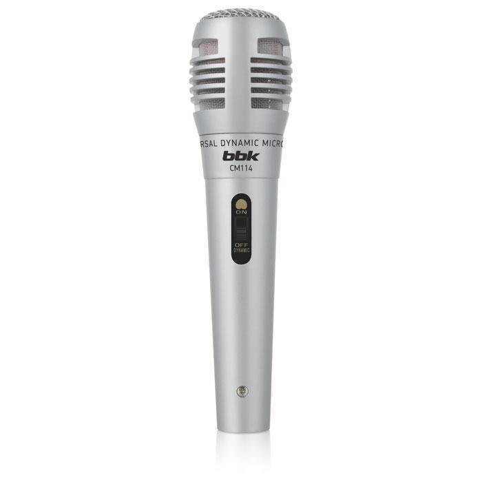 Микрофон проводной BBK CM114 2.5м серебристый - фото 1 - id-p227325511