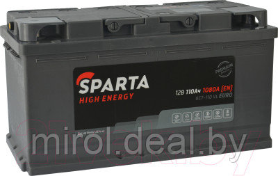 Автомобильный аккумулятор SPARTA High Energy 6СТ-110 Евро 1080A - фото 1 - id-p227326841