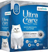 Наполнитель для туалета BentySandy Бентонит комкающийся Activated Carbon Grey Cat Litter