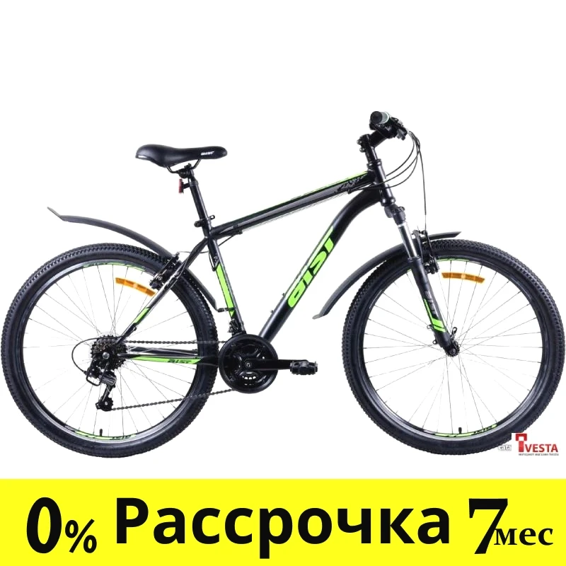 Велосипед Aist Quest 26 р.16 2022 (черный/зеленый) - фото 1 - id-p224454813