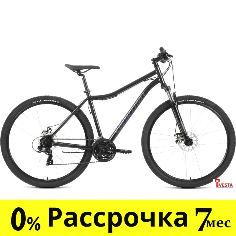 Велосипед Forward Sporting 29 2.0 D р.19 2022 (черный/темно-серый) - фото 1 - id-p224497867