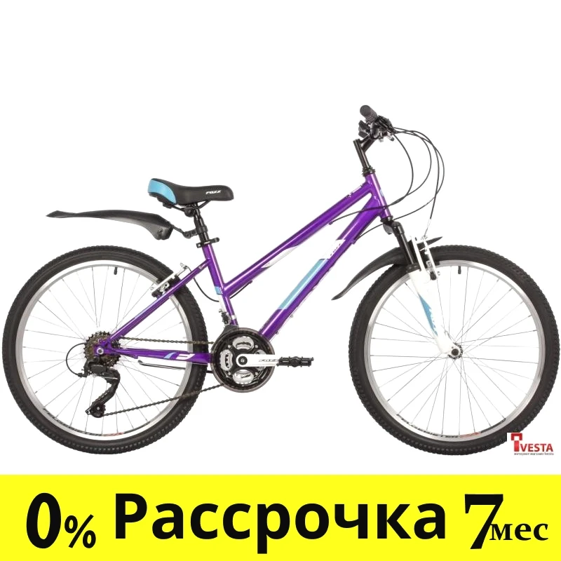 Велосипед Foxx Salsa 24 р.14 2022 (фиолетовый) - фото 1 - id-p207940848