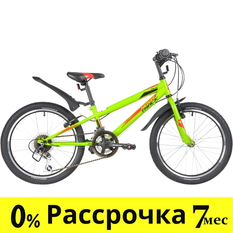 Велосипед NOVATRACK 20 quot; RACER 12.V, зелёный, сталь, 12 скор., Microshift/SunRun, V-Brake - фото 1 - id-p227288022