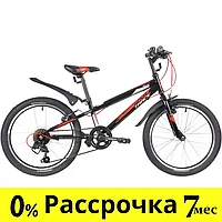 Велосипед NOVATRACK 20 quot; RACER 6.V, черный, сталь, 6 скор., Microshift TS38-6/Shimano, V-Brake