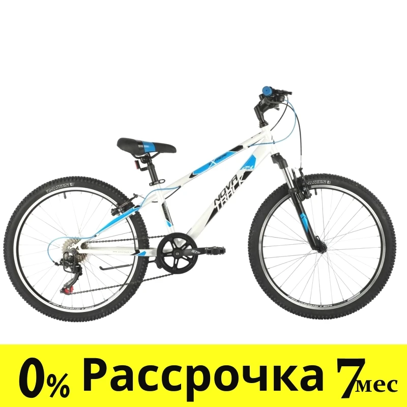 Велосипед NOVATRACK 24 quot; EXTREME 6.V белый, стальная рама 12 quot;, 6 скор., Shimano TZ500/Microshift - фото 1 - id-p203214988