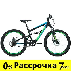 Горный велосипед двухподвесной  Forward RAPTOR 24 2.0 disc (15 quot; рост) черный/фиолетовый 2021 год