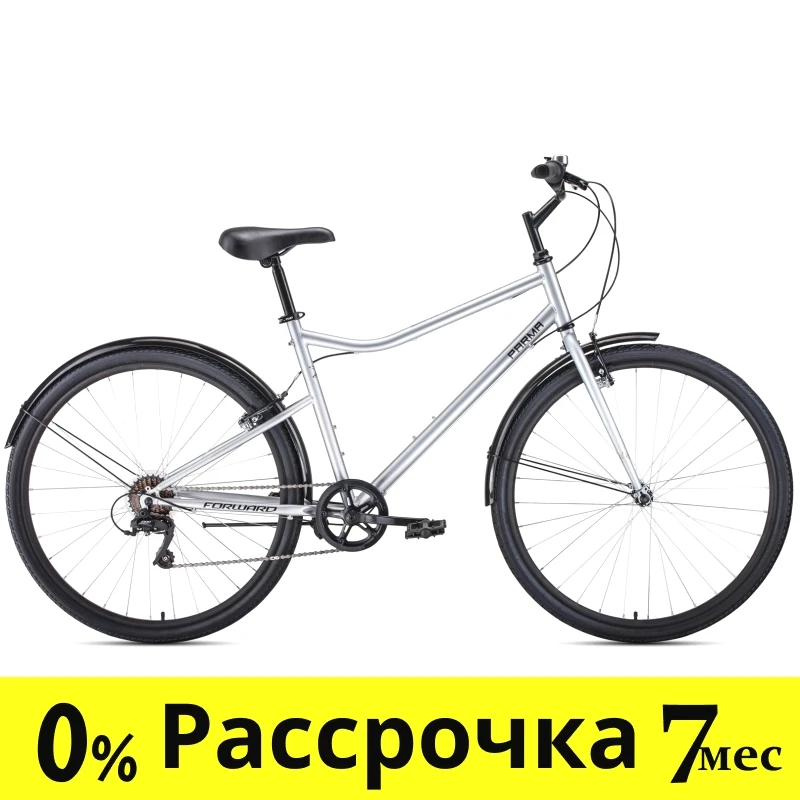 Городской велосипед Forward PARMA 28 (19 quot; рост) серый/черный 2022 год (RBK22FW28761)