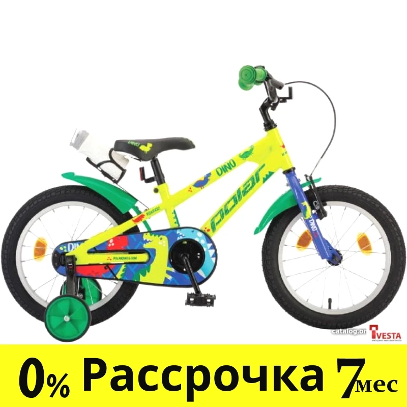 Детские велосипеды Polar Junior 14 2021 (дино) - фото 1 - id-p217513711