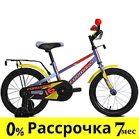 Детский велосипед Forward METEOR 16 ( рост) серый/красный 2022 год (IBK22FW16259)