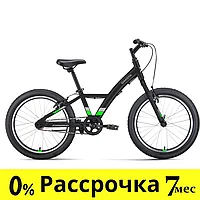 Детский велосипед хардтейл Forward DAKOTA 20 1.0 (10.5 quot; рост) черный/ярко-зеленый 2022 год