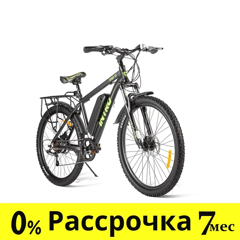 Электровелосипед INTRO Sport XT (черно/зеленый) - фото 1 - id-p224222041