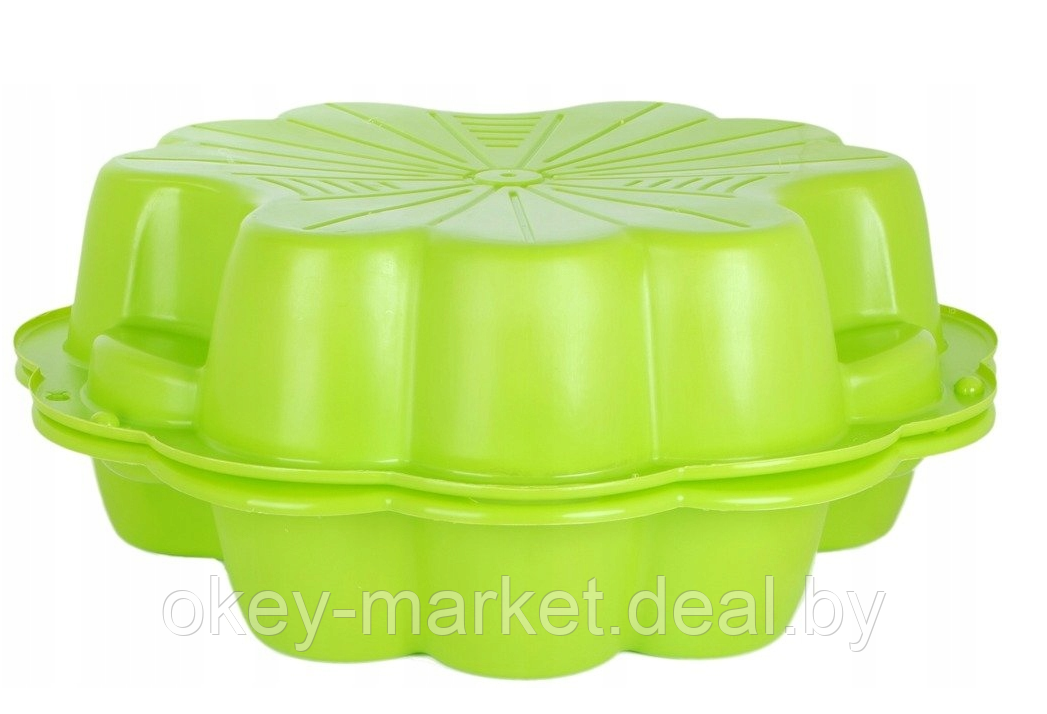 Детская песочница - бассейн с крышкой XXL 3Toysm , цвет зеленый - фото 3 - id-p62891544