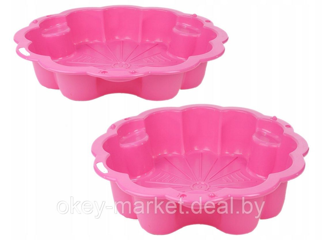 Детская песочница - бассейн с крышкой XXL 3Toysm , цвет розовый - фото 2 - id-p62891542