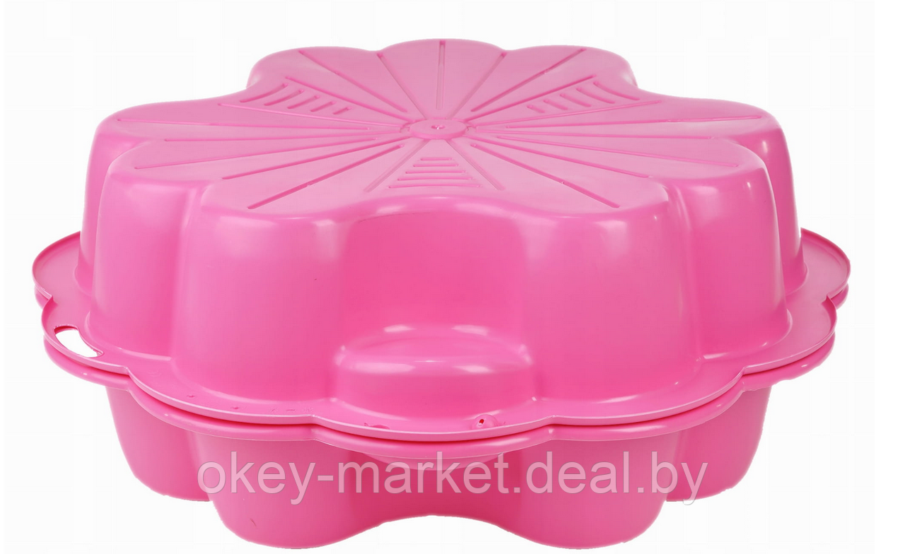 Детская песочница - бассейн с крышкой XXL 3Toysm , цвет розовый - фото 5 - id-p62891542