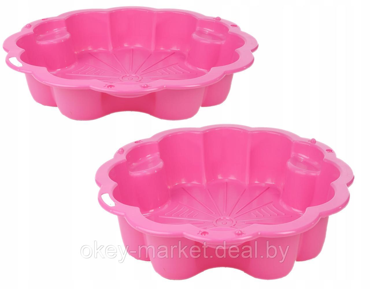 Детская песочница - бассейн с крышкой XXL 3Toysm , цвет розовый - фото 6 - id-p62891542