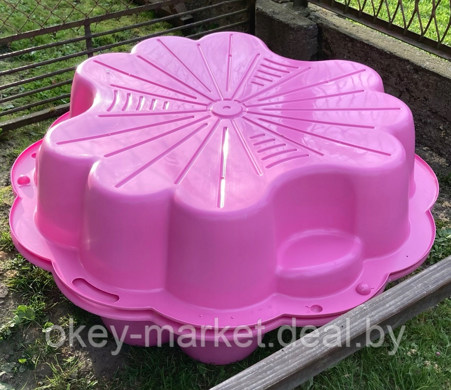 Детская песочница - бассейн с крышкой XXL 3Toysm , цвет розовый - фото 8 - id-p62891542