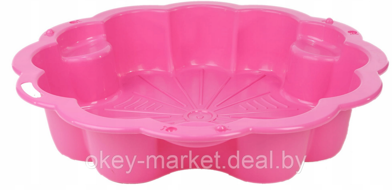 Детская песочница - бассейн с крышкой XXL 3Toysm , цвет розовый - фото 9 - id-p62891542