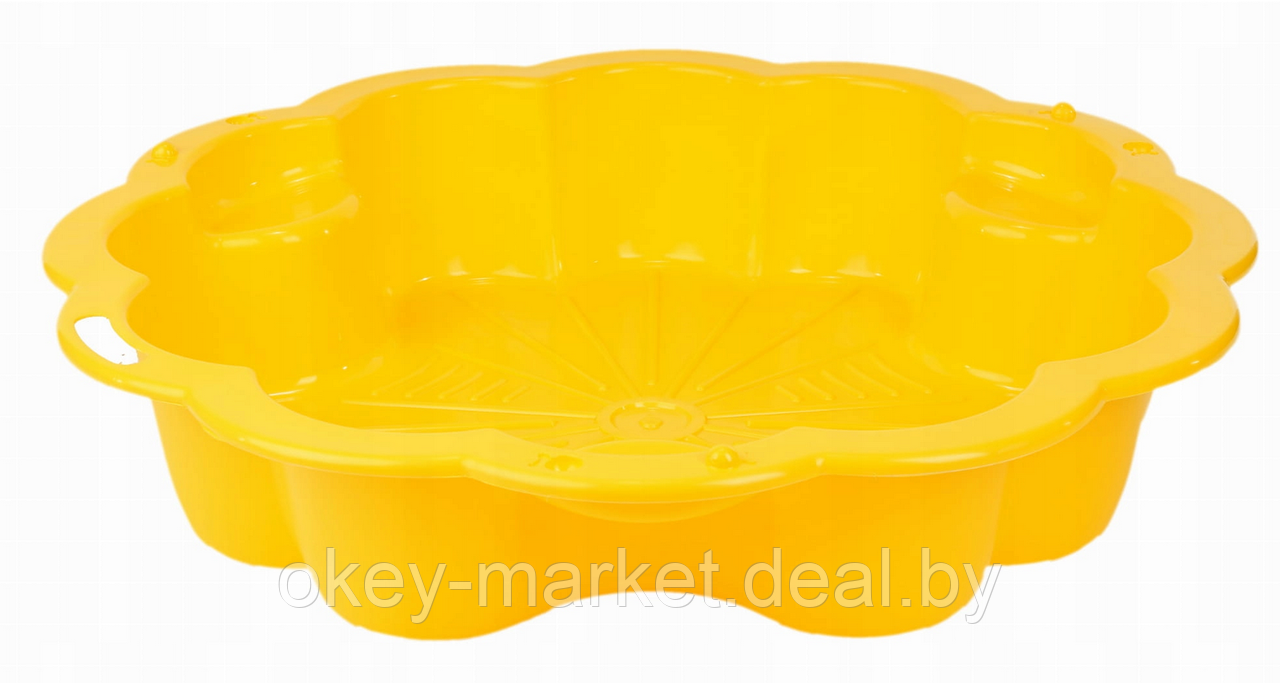 Детская песочница - бассейн с крышкой XXL 3Toysm , цвет желтый - фото 6 - id-p127029559
