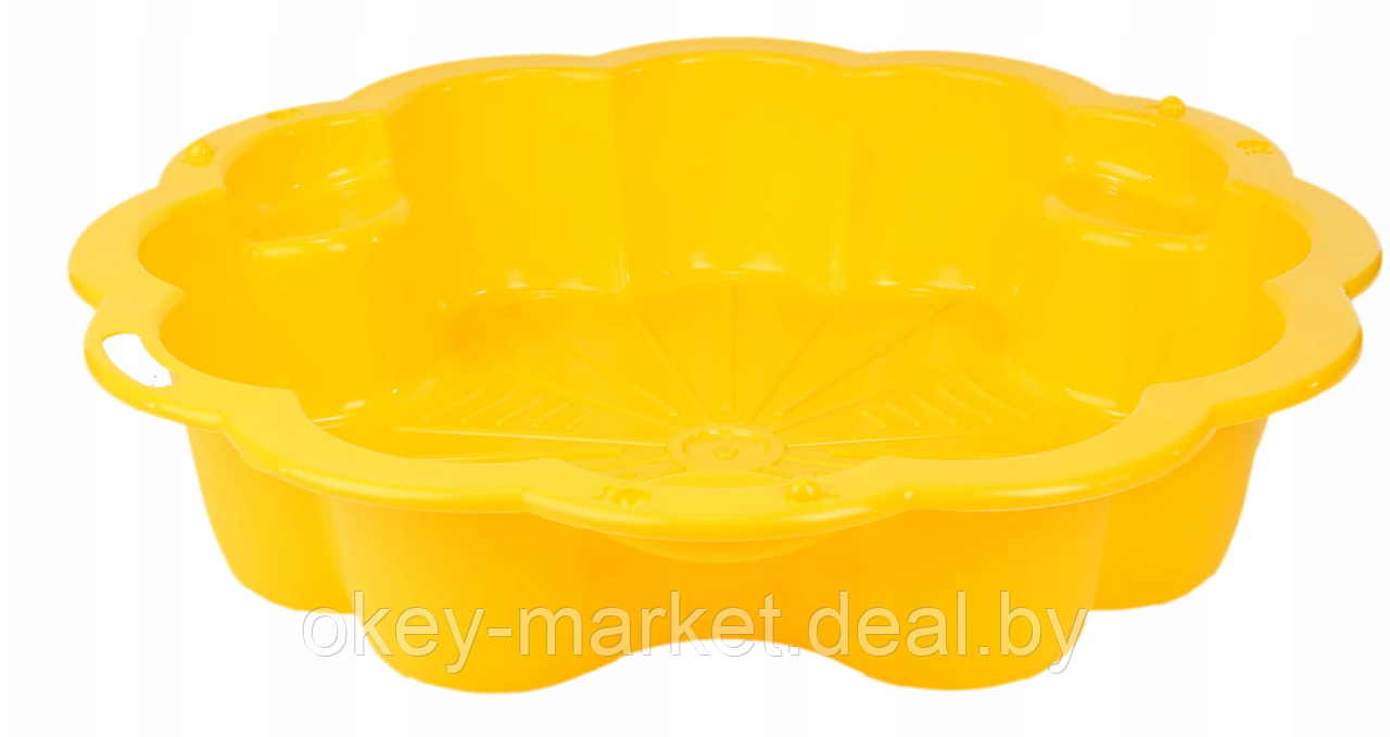 Детская песочница - бассейн с крышкой XXL 3Toysm , цвет желтый - фото 8 - id-p127029559