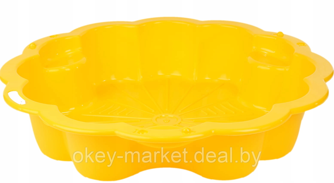 Детская песочница - бассейн с крышкой XXL 3Toysm , цвет желтый - фото 9 - id-p127029559