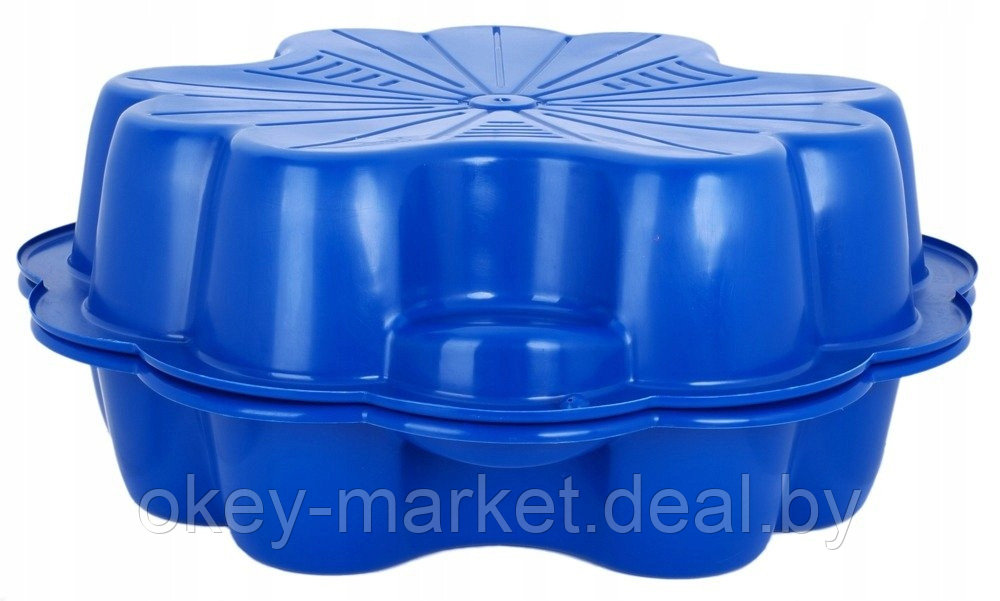 Детская песочница - бассейн с крышкой XXL 3Toysm , цвет синий - фото 6 - id-p62891509