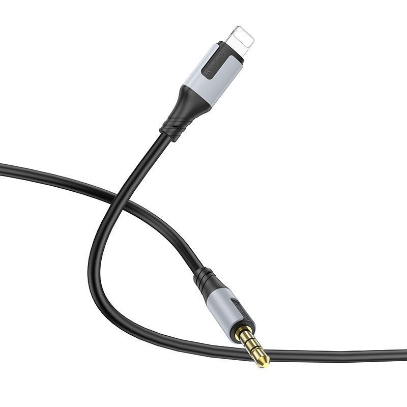 Акустический кабель Lightning - 3.5мм 1м Borofone BL19 Черный - фото 3 - id-p225767953