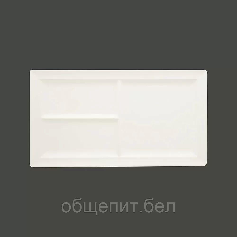 Тарелка прямоугольная 3-секционная RAK Porcelain Classic Gourmet 39*21 см