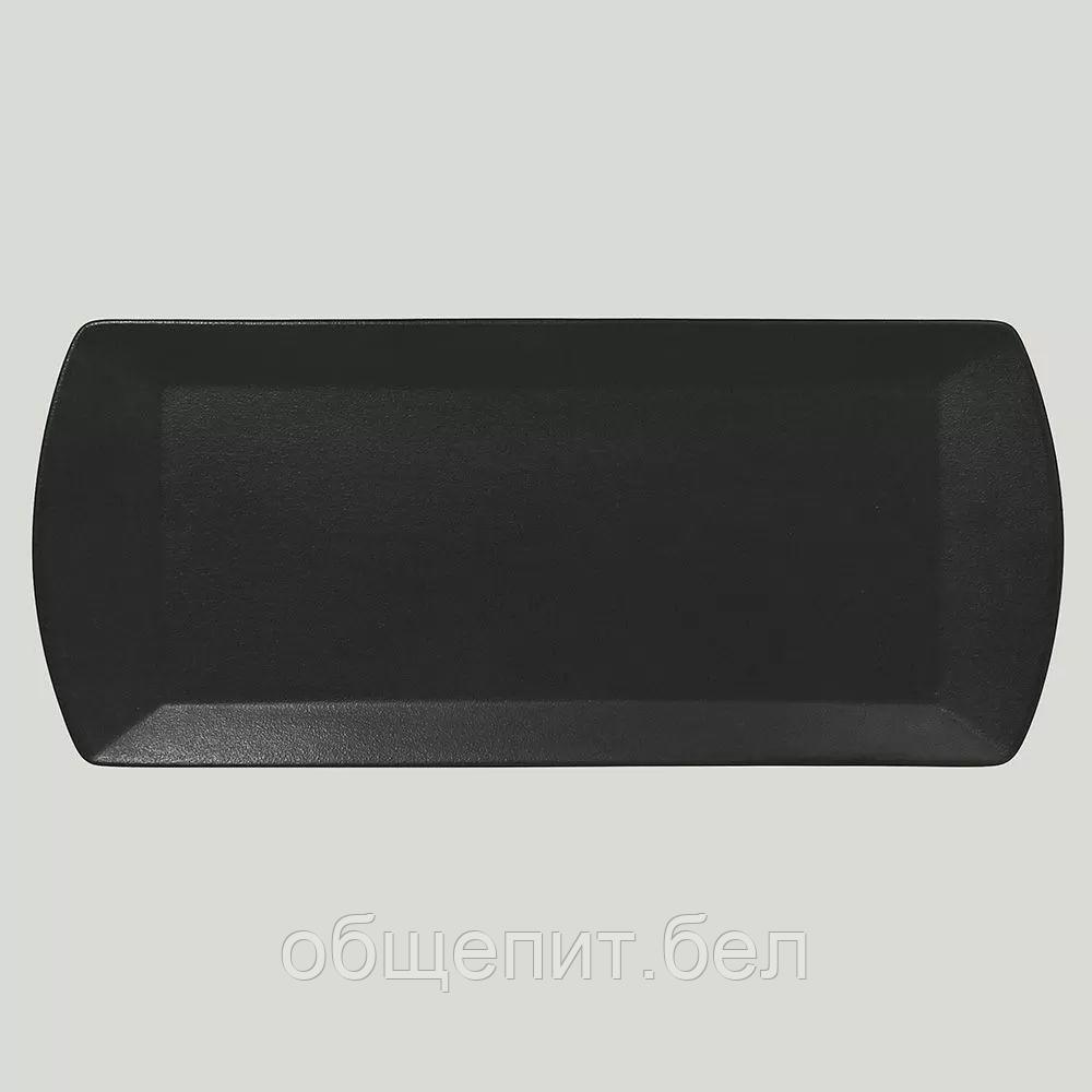 Тарелка RAK Porcelain NeoFusion Volcano прямоугольная для подачи, 35*15 см (черный цвет) - фото 1 - id-p227334148