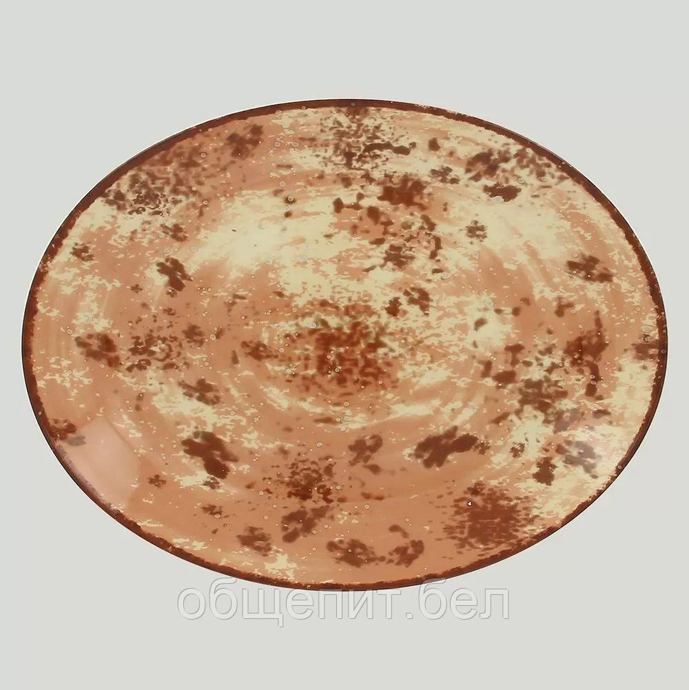 Тарелка RAK Porcelain Peppery овальная плоская 32*23 см, красный цвет - фото 1 - id-p227334190
