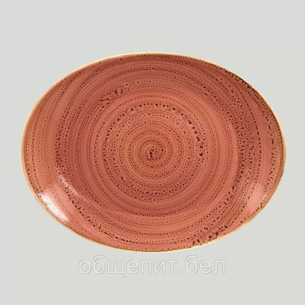 Овальная тарелка RAK Porcelain Twirl Coral 36*27 см - фото 1 - id-p227334306